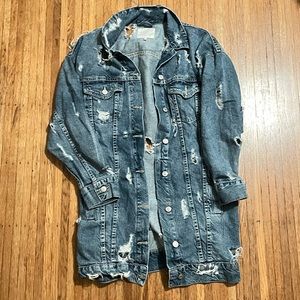 ZARA Distressed Jean Jacket